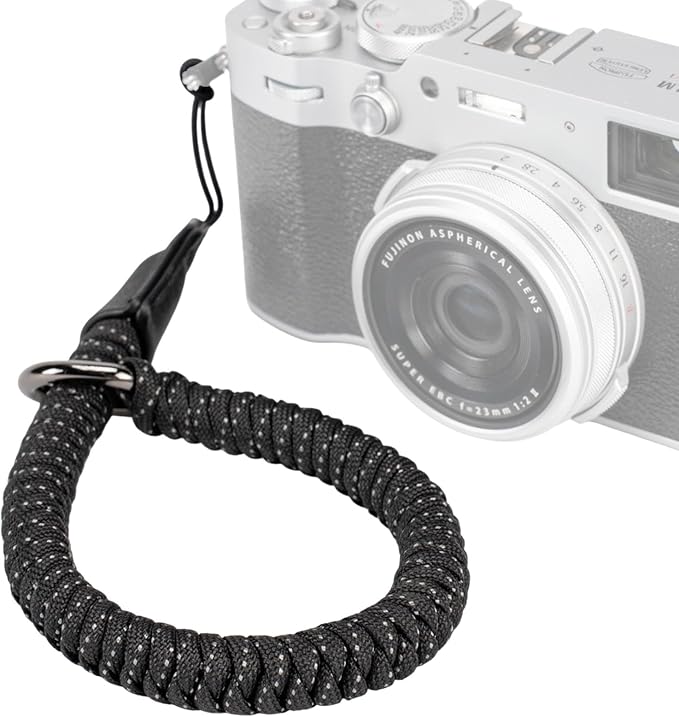 SMALLRIG Camera Wrist Strap, Universal Braided Camera Hand Strap | Adjustable Safety Strap Compatible for DSLR or Mirrorless Camera(Black) by SmallRig