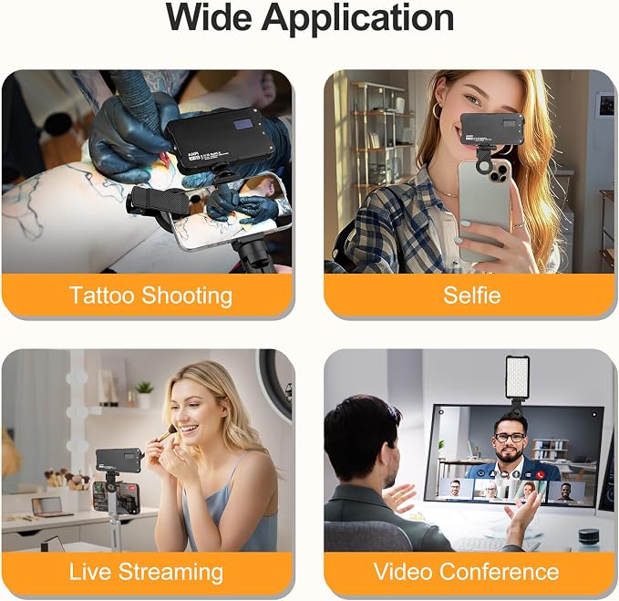Tattoo Light Kit with 180LED and CPL Filter Len, Polarized Light for Tattoo, Compatible with iPhone, DSLR Camera, Tattoo Equipment and Supplies, Tattoo Lamp Remove Glare for Selfie Photography - Image 8