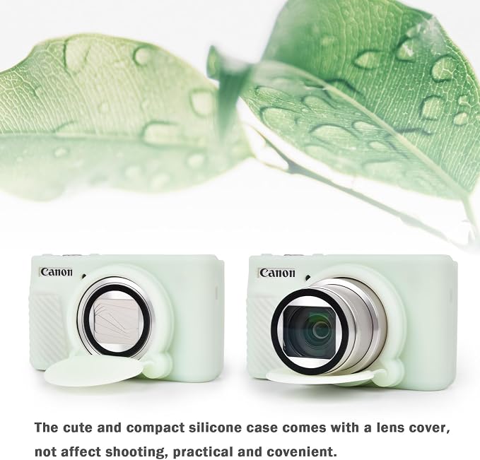 MUZIRI KINOKOO Case for Canon Powershot SX740/SX730 HS Digital Camera - Soft Protective Cover SX740 SX730 HS Camera Silicone Sleeve with Removable Lens Cover -Jelly Green - Image 9