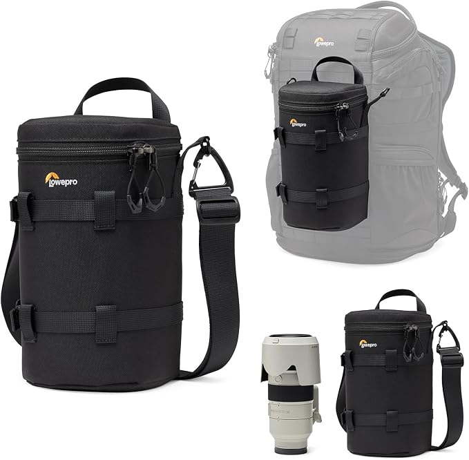 Lowepro ProTactic LCS 12 x 24 III Camera Lens Case, Camera Lens Pouch Bag, fits70-200mm F/2.8 (with hood), for DSLR,Mirrorless Cameras, Vol-2.5L Dim:9.45x4.72x4.72in, Camera Bag for Photographer/Video by Lowepro