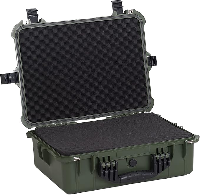 MEIJIA All Weather IP67 Waterproof Hard Camera Case,Hard Protective Case,Hard Case with Customizable Foam,Fit Use of Drones,Camera,Equipments,Pistols(Green,19.78x15.77x7.41inches) - Image 5