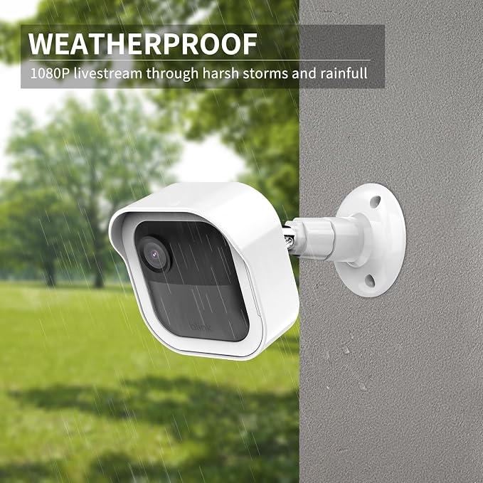 360° Adjustable Blink Outdoor Camera Mount with Sync Module Mount, White | 2Pack Wall Mount for Blink Camera 4/Outdoor 2K+, Weatherproof Housing Cover for Blink Camera System, Improve Viewing Angle - Image 5