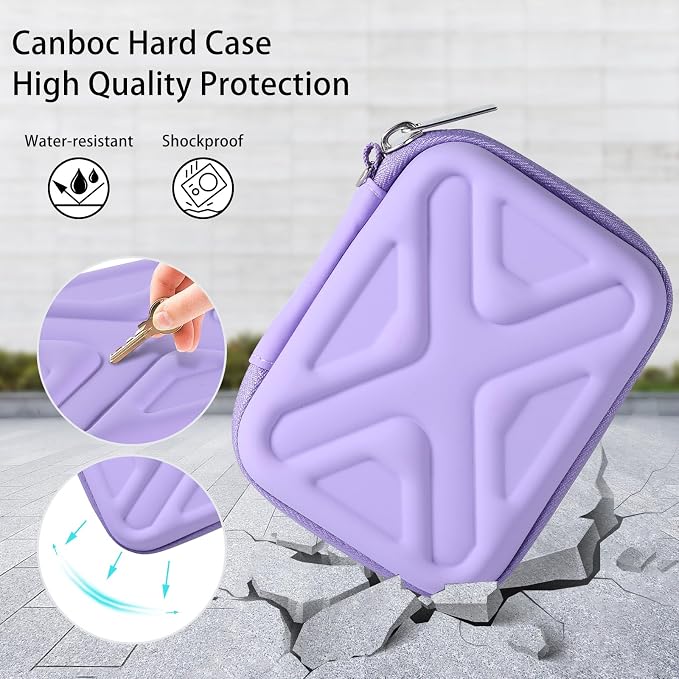Digital Camera Case for AbergBest 21 Mega Pixels 2.7" LCD Rechargeable HD/Kodak Pixpro/Canon PowerShot ELPH 180/190/Sony DSCW800/DSCW830 Cameras, Travel Carrying Protective Case for Camera- Purple - Image 6