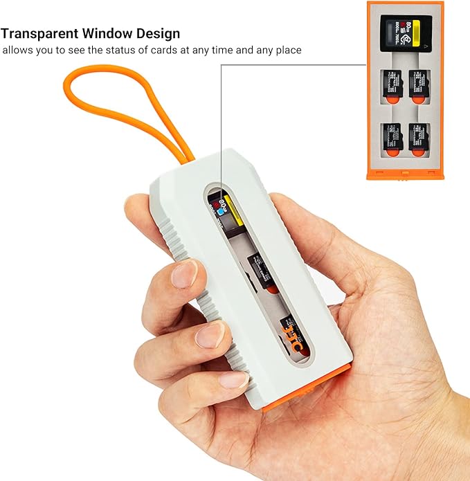 Memory Card Case for 6 CFexpress Type A Cards and 12 Micro SD Cards, Pop-up and Transparent Window Design, Micro SDHC/Micro SDXC/TF Card Holder, Micro SD and CFexpress Type-A Card Organizer - Image 3