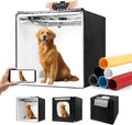 Photo Light Box, Portable 12/16/20/24/32 Photo Studio Light Box, Shooting Tent Kit with 405 Light Beads and 6 Color Backdrops. Lightbox with 3 Stepless Dimming Light Boards for Product Photography by Unknown