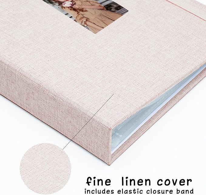 Mini Photo Album (2-Pack) for 2x3" Instax Mini & Polaroid Photos – Each Linen Album Holds 208 Photos - Image 2