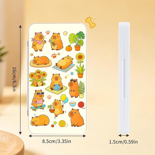 PERFECTSIGHT Switch Game Card Case for Nintendo Switch 2/ Lite / OLED, Switch2 Game Holder Cartridge Case for Game Cards and 48 SD Cards, Cute Kawaii Portable Compact Storage Box, Capybara - Image 7