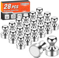 FINDMAG 28 Pack Fridge Magnets, Magnets for Whiteboard, Office, Silver | Refrigerator Magnets Strong for Photos, Pictures, Locker and Office, Accessories Decorative, Easy to Move by FINDMAG