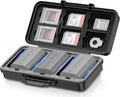 JJC Camera Battery & SD Memory Card Case Holder for Canon Nikon Sony DSLR | Holds up to 3 x Canon LP-E6 Sony NP-Z100 Nikon EN-EL15 Fuji NPW235 & SD CFexpress XQD Cards, Water-Resistant & Shockproof by JJC
