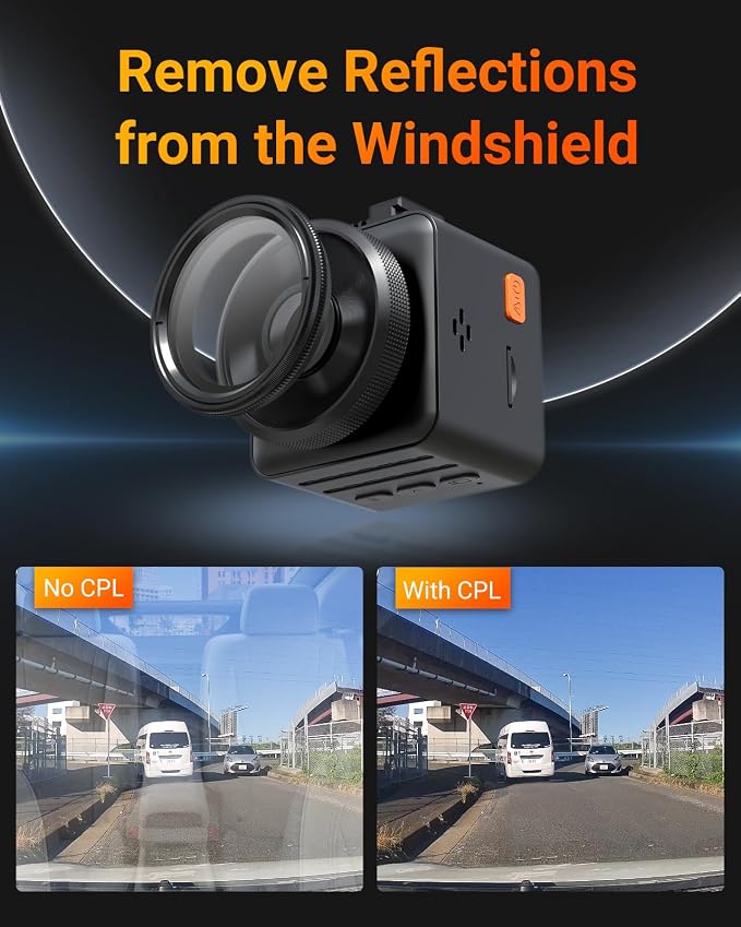 Vantrue 40mm Ultra-Slim CPL Circular Polarizer Filter for Dash Cam | Fits N4 Pro S, N5S, N4S, S1 Pro(MAX), N2X, E2, E1 Lite dash cams, Reduce Glare and Reflection, Enhance Contrast - Image 5
