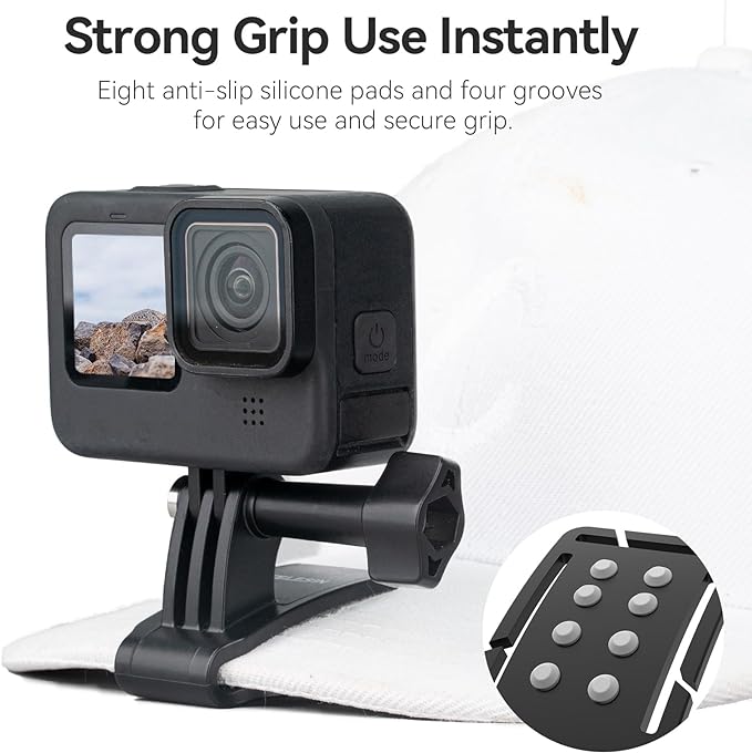 TELESIN Head Strap Mount with Cap Clip, Quick Release Head Belt Mount Compatible with GoPro Max/Hero 13/12/11/10/9/8, Insta360 X5, DJI Osmo Nano Action 5 Pro Action 4 3, AKASO and Most Action Cameras - Image 5