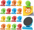 20 Pack Fridge Magnet, Multicolor Magnetic Clips Whiteboard Magnets, Magnet Clips Heavy Duty Refrigerator Magnets for Photo Displays, Home, Office, Classroom by WUDIME