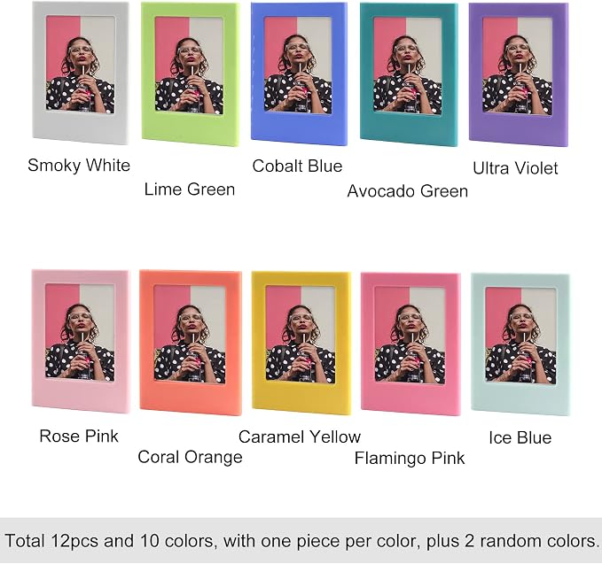 Magnetic Picture Frame 10 Pack 2x3 Mini Photo Frames Set for Polaroid Instax for Refrigerator - Image 5