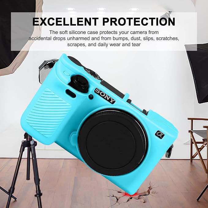 Easy Hood Case for Sony Alpha A6000 ILCE-6000 Digital Camera, Blue | Soft Silicone,Anti-Scratch,Dustproof,Shockproof,Slim Fit,Enhanced Grip,Camera Skin Protector Accessories Protective Cover - Image 3