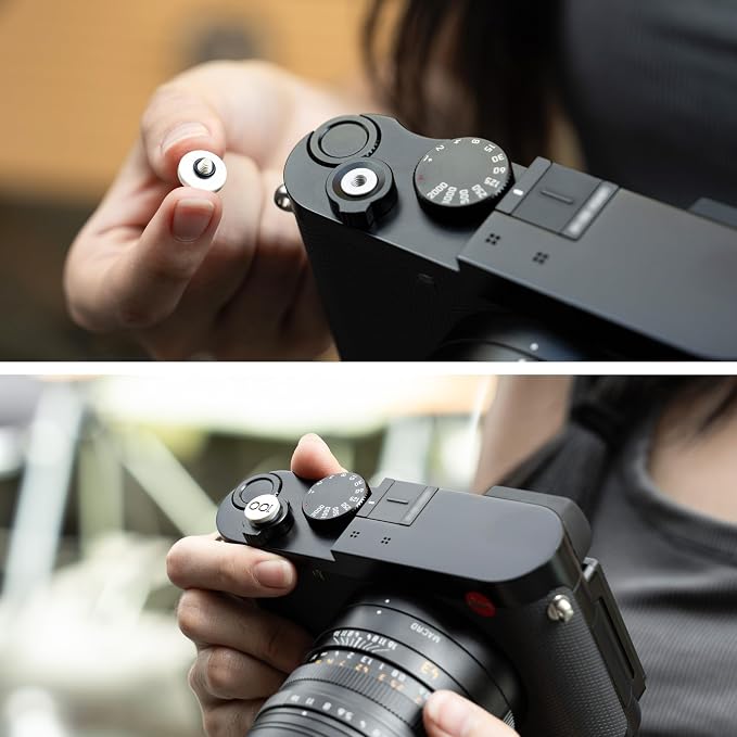 JJC Shutter Release Button for Leica Q3 43/Q3/Q2, 100th Anniversary Edition | Soft Release Button with '100' Imprint, Compatible with Leica Q3 Q3 43 Q2 Q Q-P Digital Cameras, Includes 2 Rubber O-Rings - Image 6