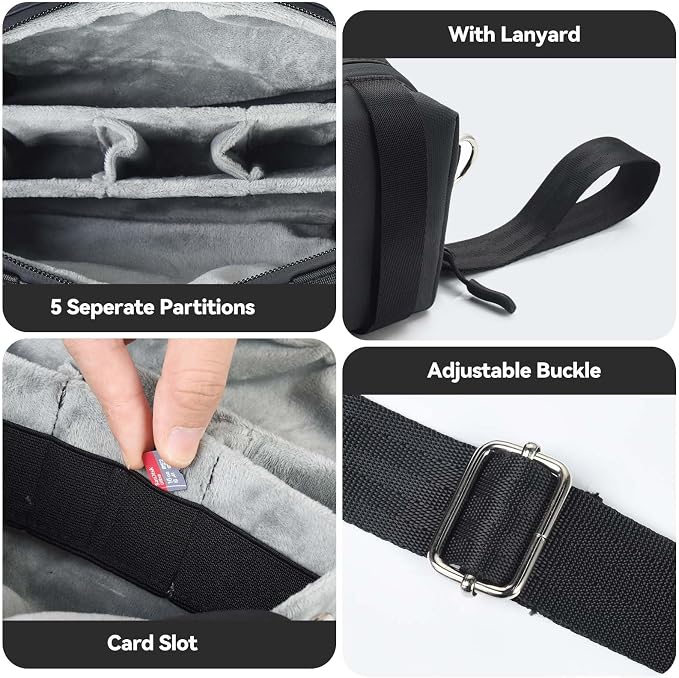 UTEBIT Carrying Bag for DJI Osmo Pocket 3, Portable Storage Carry Case | Large Capacity Travel Storage Holder Carry Bag Protective Handbag All in One for DJI Osmo Pocket 3 Creator Combo Accessories - Image 6