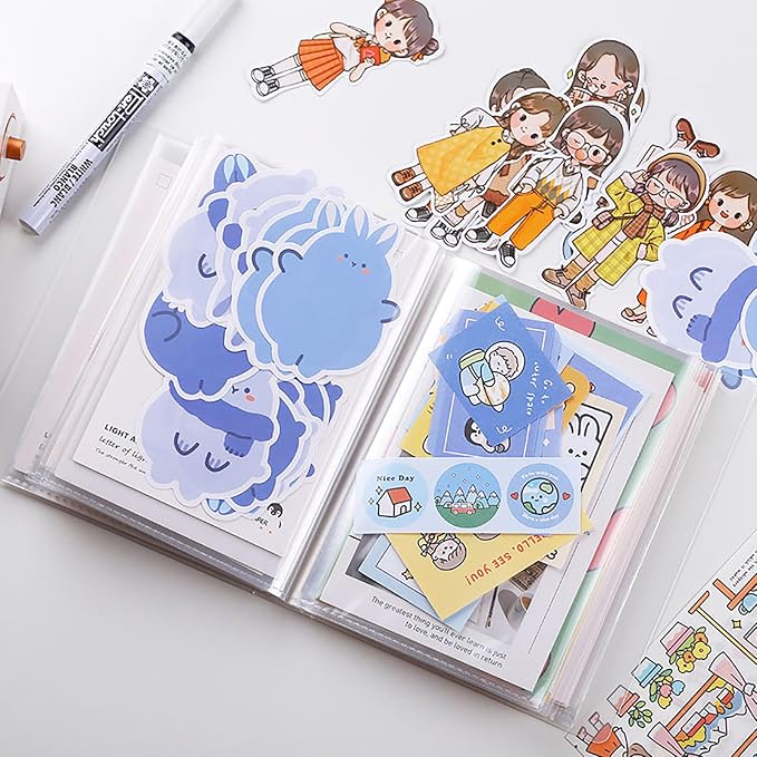 Doraking A6 Storage Folder, Sticker Collecting Album Organization Sheets Book Accessories for Labels Storage Planner Stickers Organizers Collector Recipe Cards Back to School Gifts - Image 8