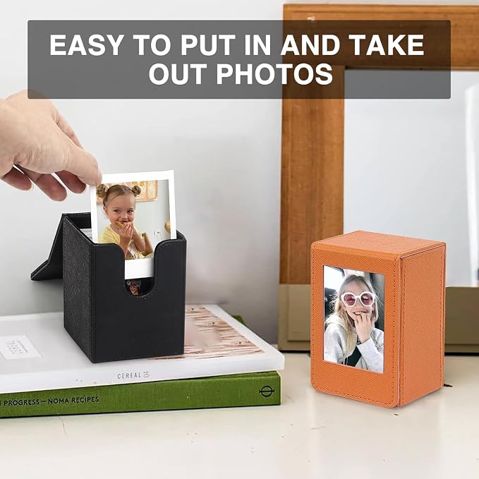 Picture Holder Case for Fujifilm Instax Mini 13/12/11/41/EVO Camera | Mini Film Photo Holder Storage Case for Instax, PU Leather Photo Pouch for 2.15x3.4 inches Films, Can Hold 50+ Films, Black - Image 5