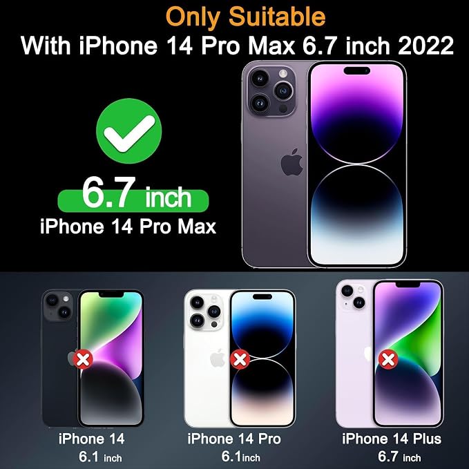 Milomdoi Screen Protector for Apple iPhone 14 Pro Max, Tempered Glass | 3+3 Pack, 9H+ Hardness, Camera Lens Protector, Military Grade Shatterproof, Easy Installation, No Bubbles, Case Friendly - Image 2