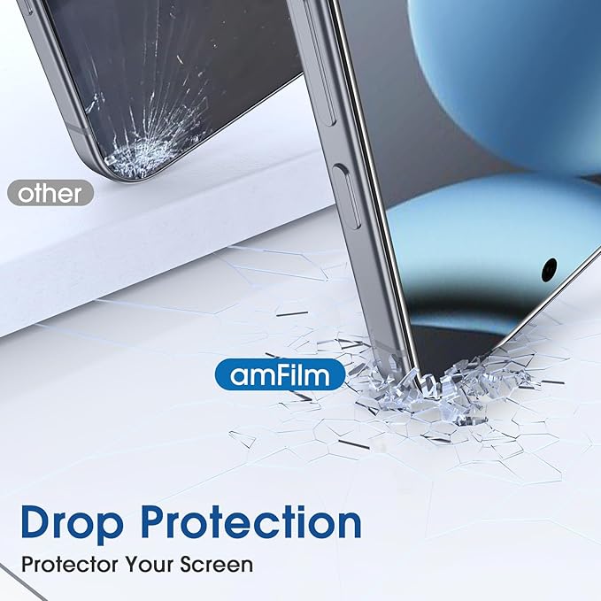 amFilm OneTouch for Google Pixel 10 Pro/Pixel 10 [6.3''] Screen Protector | Auto-Alignment, 30s Install, Bubble Free, Scratch & Drop Protection, HD Clear, Case Friendly 2 Pack(Pixel 10/10Pro-6.3'') - Image 5
