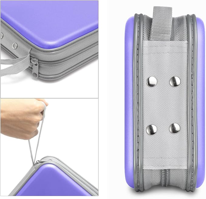 Siveit CD Case Holders - Hard Plastic 48 Capacity CD/DVD Disc Cases Storage Binder for Car, Home, Office, Travel (Lavender) - Image 3