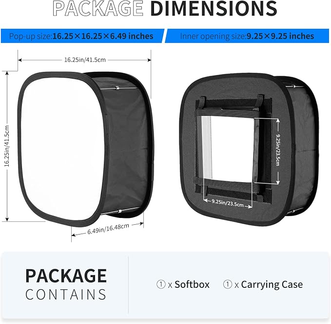 NEEWER LED Light Panel Softbox for 660/530/480 LED Light, Outer 16.3'' x 6.5'', Inner 9.8'' x 8.7'', Foldable Diffuser with Strap Attachment and Bag for Photo Studio Portrait Video Shooting - Image 2
