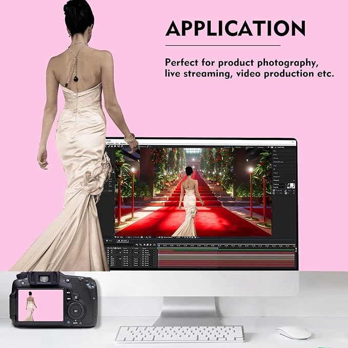 Pink Photography Backdrop for Photoshoot, Fabric 10x10ft | Versatile Studio Photo Backgrounds, Non Reflective, Easy to Use, for Portraits, Product, Party, Video Creation - Image 3