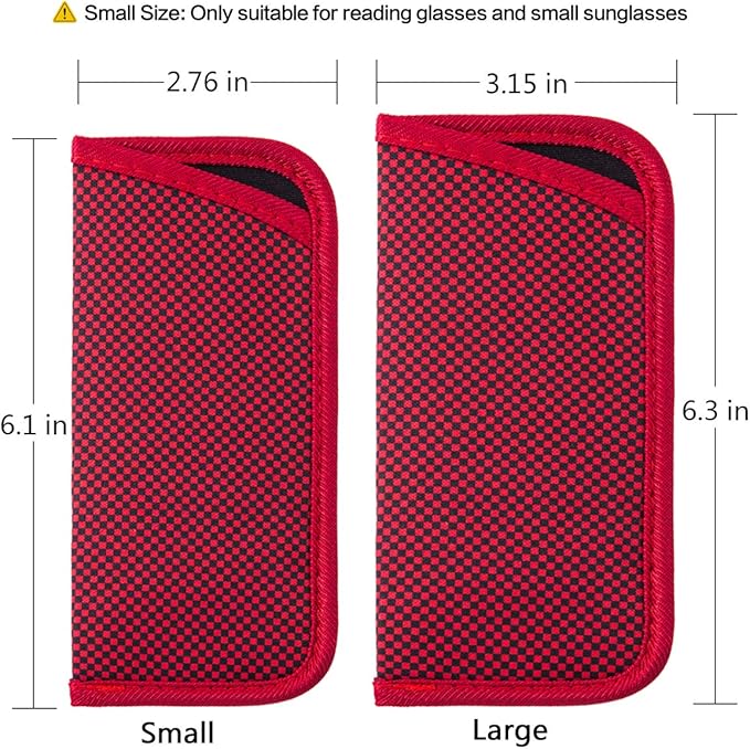 TRIUMPH VISION 3 Pack Reading Glasses Pouch Soft Case Eyeglass Sleeve Slim | Alternative to Bulky Case in bag, Lightweight Lined Padded Protect Optical lens Slip in, Cute Pattern Portable for Daily Use - Image 2