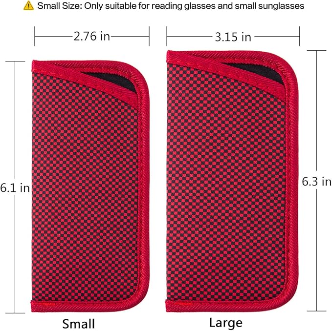 TRIUMPH VISION 3 Pack Reading Glasses Pouch Soft Case Eyeglass Sleeve Slim | Alternative to Bulky Case in bag, Lightweight Lined Padded Protect Optical lens Slip in, Cute Pattern Portable for Daily Use - Image 2