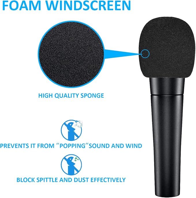 SUNMON SM58S Microphone Shock Mount Holder with Foam Windscreen for Absorbe Vibration and Noise, Pop Filter Suitable for SM58S, SM58 Dynamic Mic - Image 4