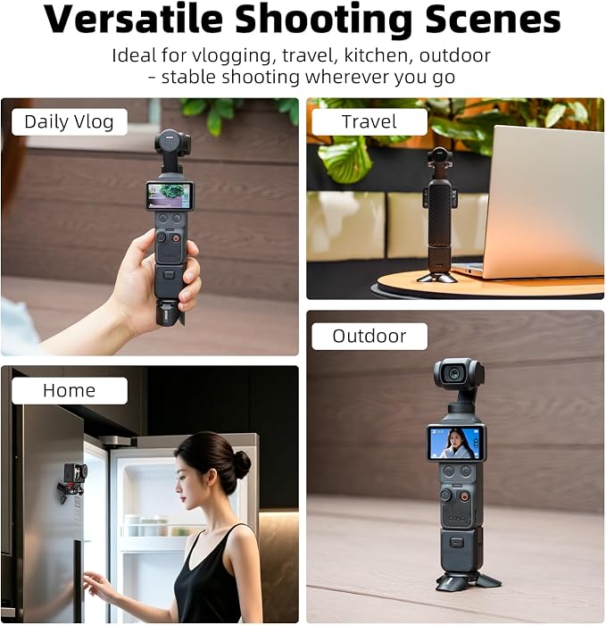 Pocket 3 4 Mini Tripod for Xtra Muse, Magnetic Base Mount Desktop Stand for Insta360 Luna Ultra X5 X4 X3, for DJI Osmo Pocket 3 4 4P Creator Combo Action 6 5 Pro 4, for Xtra Muse Accessories - Image 7