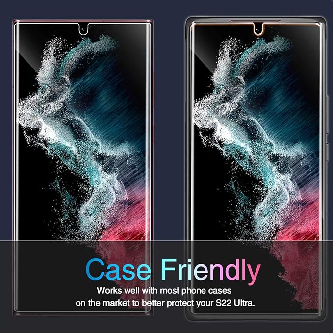 IMBZBK for Samsung Galaxy S22 Ultra 5G Screen Protector, 3+3 Pack | Flexible TPU Film with Tempered Glass Camera Lens Protector, Fingerprint Suitable, Case Friendly [3+3 Pack] - Image 6