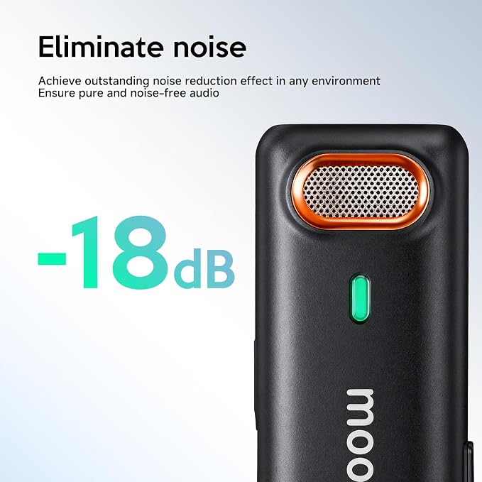 Wireless Lavalier Microphone with AI Noise Reduction & Voice Changer-Plug-and-Play, Mini Portable, Wireless Transmission for iPhone/Android Vlogging, Interviews & Live Streaming - Image 4