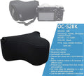JJC Black Ultra Light Neoprene Camera Case for Sony a6600 a6500 a6400 a6300 a6100 a6000 a5100 +18-55mm/E 50mm F1.8 Lens, Pouch Bag for Fuji X-T30 X-T20 X-T10 +16-50mm, Canon PowerShot SX530 SX540 G3X by Fotasy