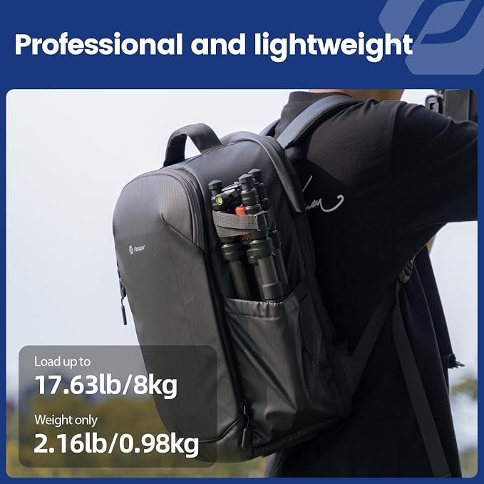 Fotopro 62" Carbon Fiber Travel Tripod, Lightweight Compact Camera Tripod with Ball Head, Detachable Monopod with Arca-Swiss Release Plate and Bag, Load up to 8KG/17.63lbs, Weighs only 2lb. Orange - Image 2