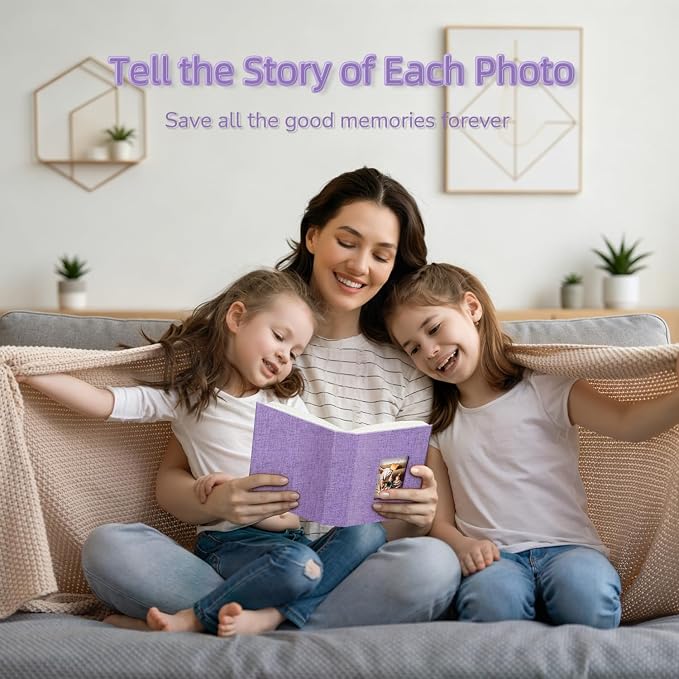 popotop Photo Album 4x6-100 Photos Photo Books with 100 Vertical Pockets,Linen Cover Albums for Family Wedding Anniversary Baby Vacation Pictures - Image 6