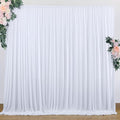 10 ft x 10 ft Wrinkle Free White Backdrop Curtains for Wedding Parties, Polyester Photography Backdrop Drapes for Birthday Parties Stage Backdrop Stand, 2 Panels 5x10FT Background Curtains by Outpain