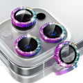 Choiche for iPhone 16 Pro/iPhone 16 Pro Max Camera Lens Protector | Ultra HD, Bling 9H Tempered Glass Camera Cover Screen Protector Metal Ring Decoration Accessories (Glitter-Colorful) by Choiche