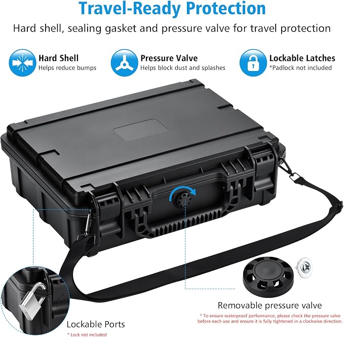 Starlink Mini Hard Case Set with Starlink Mini Tripod Stand Waterproof anti fall Portable Carrying Case for Starlink Mi ni Dish and Accessories Ideal for Travel and Camping - Image 4