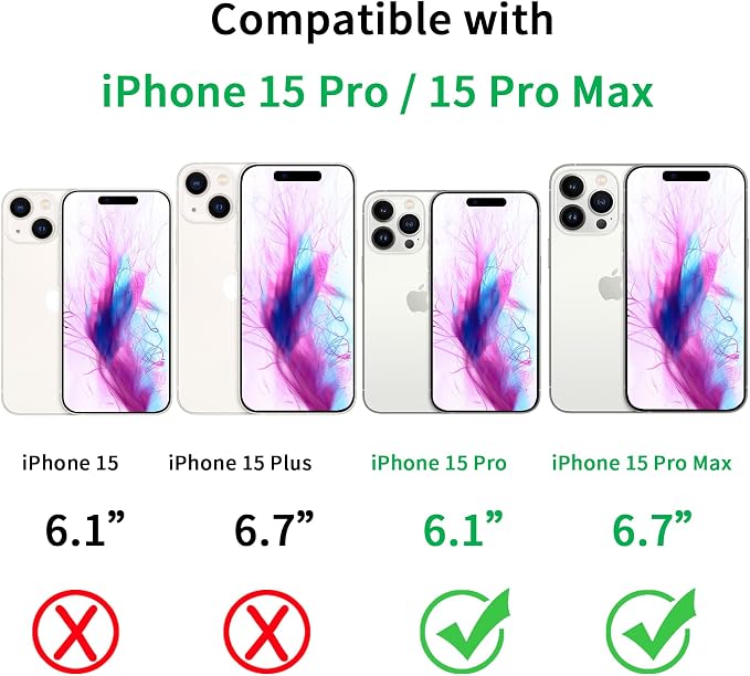 for iPhone 15 Pro & iPhone 15 Pro Max Camera Lens Protector, Bling 3D Rhinestone Diamond 9H Tempered Glass Camera Cover Anti Scratch Shockproof Lens Full Protective Cover -Silver - Image 2
