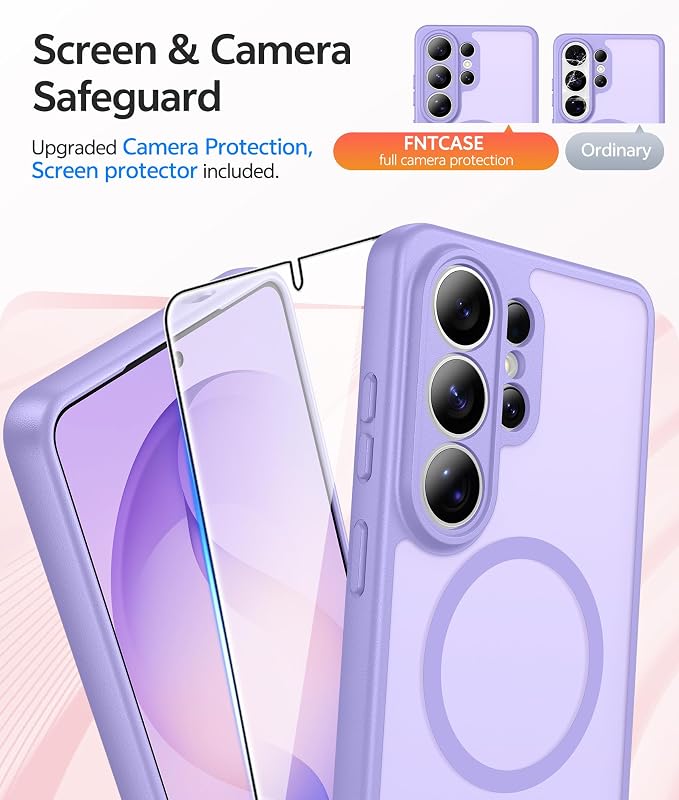 FNTCASE for Samsung Galaxy S26 Ultra Case, Compatible with Magsafe | Screen Protector, Full Camera Protection, Translucent Matte, 14FT Military Grade Drop Proof, Protective Phone Cover - Image 4
