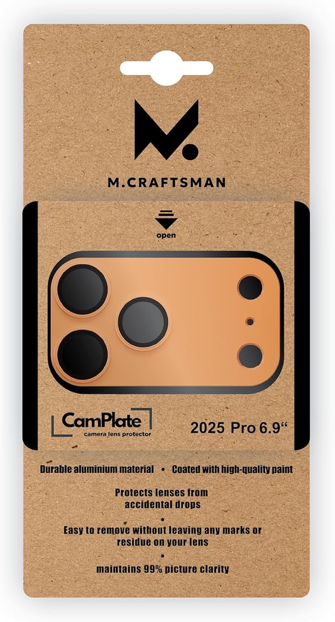 for iPhone 17 Pro Max Camera Lens Protector | Aerospace-Grade Aluminium | Full Protective Cover | Anti-Glare Sapphire Glass | Colour-Matched Finish Cosmic Orange - Image 8