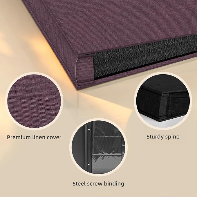 Popotop Photo Album 4x6 1000 Pockets for Wedding Gifts,Linen Hardcover Picture Albums for Family Anniversary Baby Vacation Pictures - Image 4