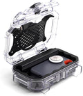 Evergreen Dry Box Tech Organizer – For Camera, Cables, Hard Drives, Memory Cards, Keys, Compatible with GoPro, Airtags (Small, Rubber Boot, Clear) by EvergreenCases