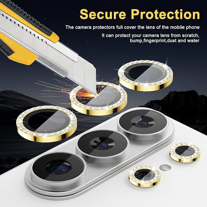 Camera Lens Protector for Samsung Galaxy S26 Ultra, Diamond Gold | Tempered Glass, Auto-align Tray, Easy Installation, Case Friendly, Anti-Scratch, HD Clear, Ultra Slim - Image 2