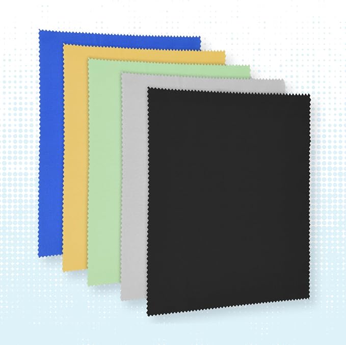Eco-Fused XL Microfiber Cleaning Cloths - 5 Pack - 12 x 12 inch (30.5 x 30.5 cm) - Quickly Remove Fingerprints, Dust and Smudges from Tablet, TV and Notebook Screens Without Scratches or Marks - Image 5
