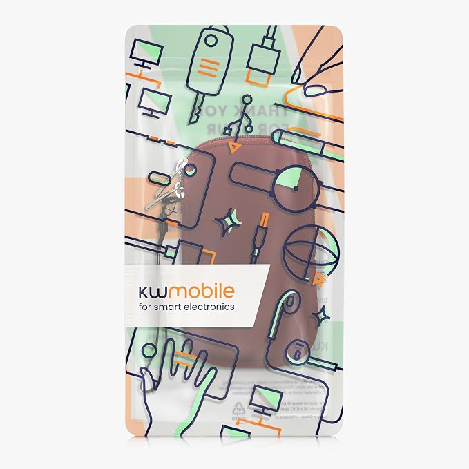 kwmobile Universal Phone Pouch Size M - 5.5" - Neoprene Smartphone Pouch with Zip - Water-Repellent Mobile Phone Case - Sleeve in Bordeaux - Image 7