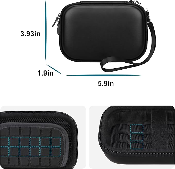 Canboc Hard Case for HP Sprocket Portable 2x3 Inch Instant Photo Printer | Zipper Mesh Pocket fits Photo Paper and Cable, Black - Image 4