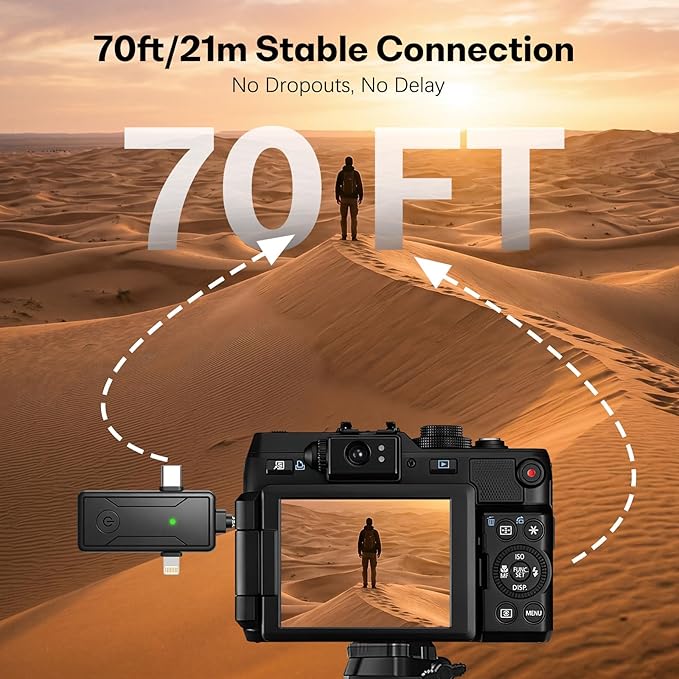 3 in 1 Wireless Mini Microphone for iPhone Android Phone Camera: Lavalier Lapel Mic for Video Recording - Noise Cancelling Clip on Shirt Microphones for Tiktok YouTube Podcast Vlogging - Image 4