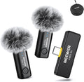 NEEWER Wireless Lavalier Microphone for iPhone Android Tablet PC Laptop 131ft/40m Range Noise Cancellation Omnidirectional Mic for Vlogging Live Streaming (1x RX + 2x TX), KM23 by Neewer